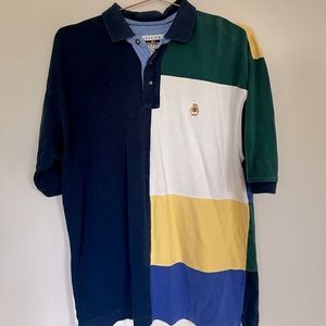 Vintage color block polo shirt